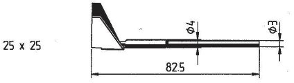 Ersa Ersadur Entlötspitzenpaar für Entlötpinzette 40 oder Chip Tool für PLCC 68, 0452QDLF250