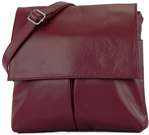 modamoda de T63 Damen Nappaleder Umhängetasche Schultertasche, handmade in Italy