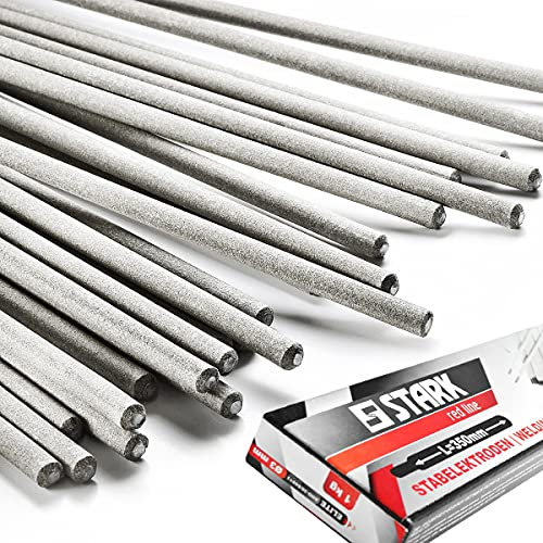 STARK Arc Welding Electrodes 3mm x 350mm – 1kg (Approx. 35 pcs) | Universal Stick Electrodes for Mild Steel, Repair, Assembly & Structural Welding | Redline Premium Series