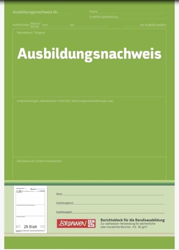 Brunnen Ausbildungsnachweis-Block A4 28 Blatt grün