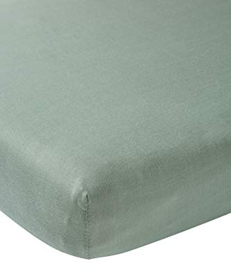 Meyco Spannbettlaken Kinderbett 60x120cm Jersey Spannlaken Stone Green | 100 % Baumwolle - Oeko Tex zertifiziert - Spannbetttuch - Rundum-Gummizug - atmungsaktiv & hautfreundlich