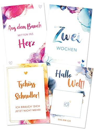 Joli Coon 40 Meilensteinkarten Baby DREAM, Baby Meilensteinkarten | für Babyfotos und Erinnerungsalben, dokumentiert besondere Entwicklungsschritte, Premium-Papeterie