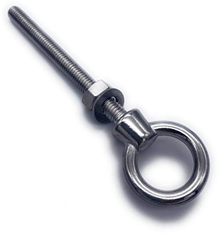 2 Stk. Augbolzen | M6 x 80mm | Augenbolzen | Ringschraube lang | Ösenschraube | Rostfrei Inox Edelstahl | V4A A4 AISI316 (2, M6x80mm)