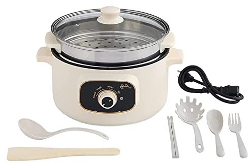 THEGA Cuociriso - Rice Cooker - Vaporiera Pentola, Padella Elettrica 110V, Fornello di Riso Multifunzione Pentola per Alimenti Antiaderente Pentola Calda Personale con Coperchio Piastra per Friggere