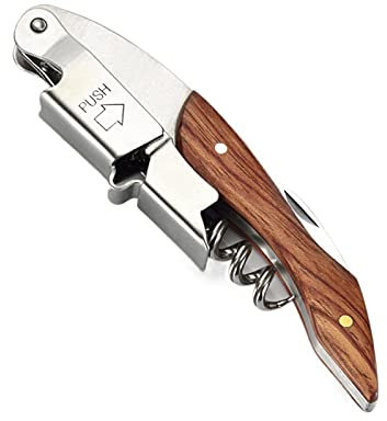 delr Cavatappi da Sommelier Professionale Apribottiglie da Vino Portatile Coltelli da Sommelier, Lama Seghettata per Tagliare Le Foglie Goditi Facilmente Il Piacere di Bere, per Vino/Bar Ristorante