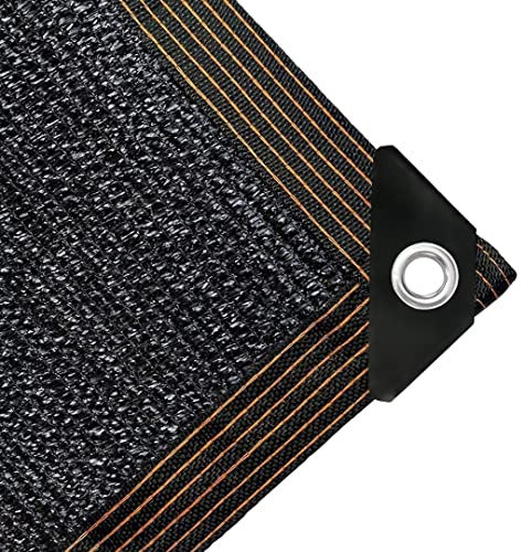 Red de protección solar, 2 x 2 m, color negro, red de sombreado para jardín, con ojales, 70% de tasa de sombreado, resistente a los rayos UV, para protección de plantas, invernadero, granero o perrera