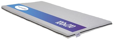 M Line - Matelas Topper Wave - Protege Matelas Surmatelas 100 x 210 cm – Surmatelas Mousse Froide – sur-Matelas pour Adulte – Soutien Optimal – Respirant – Garantie 10 Ans, Blanc.