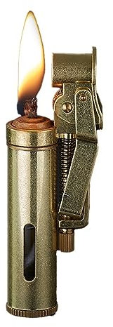 Vintage-Kerosinfeuerzeug, nachfüllbares Vintage-Mechanikfeuerzeug aus Messing, tragbares Metallfeuerzeug, Vintage-Antikfeuerzeug, Geburtstag, Urlaub, Männergeschenke (Ölbrennstoff nicht im Lieferumfan