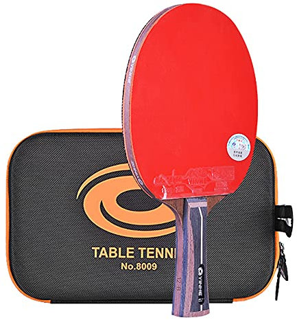 BBAUER Tischtennisschläger Carbon Sohlenplatte Mit Schlägerkasten, Tischtennisschläger Mit Holzkante/12 Stars/Long Handle