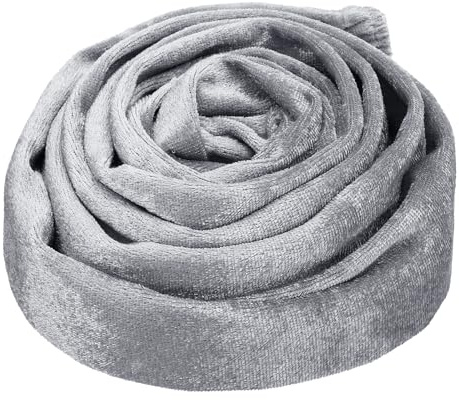 PATIKIL Copertura per Catena di Corda per Lampadario da 1,97 Pollici, 1 Pezzo di Manicotto in Tessuto di Velluto per Catena di Lampadario, Oscillazione Dei Cavi, Grigio