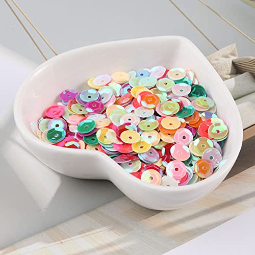 Nähen trimmen, 800 Stück DIY Pailletten runde konkave Konvexe Pailletten Nageldekoration Nähen Hochzeitskleid Zubehör DIY Nähmaterial (Color : Mix Color, Size : 0.26in)