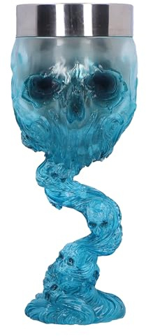 Nemesis Now Soul Spirit Goblet, 19.3cm, Removable Stainless Steel Insert, Expertly Designed, Cast in Clear Resin – Goblet Drinking Glasses – Water (Blue)