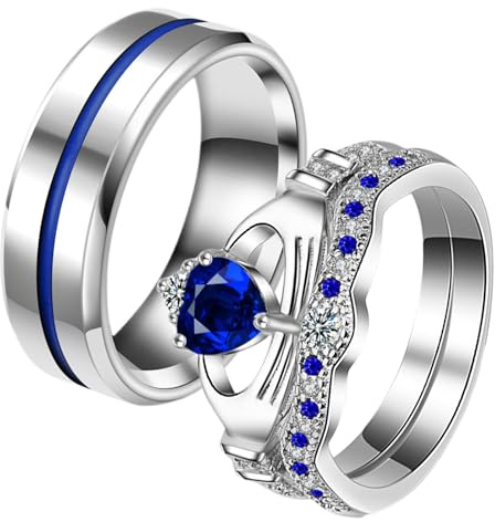 JewelryWe Schmuck 1 Paar Ringe Edelstahl Partnerringe Freundschaftsringe Eheringe Trauringe Verlobungsringe Hochzeit Band, mehrere Modelle