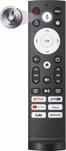 Universal Smart Remote Compatible with Hisense TV Remote Control Replacement 2025-2015, Voice, Bluetooth, Hisense Google, Android, Laser, Canvas TVs, 4K UHD, HD, Mini-LED, ULED