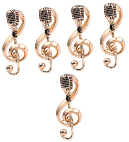 Yardenfun 5stücke Mikrofon Brosche Pin Mit Musiknoten-design Für Frauen Elegante Anstecknadel Für Besondere Anlässe Wie Konzerte Partys Und Feiern Stilvolles Accessoire Für Jede