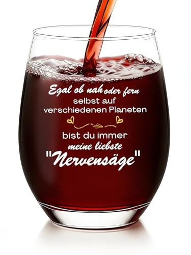 Regalos para novio, copas de vino para mejor amiga, copas de vino con mensaje de regalo, regalo de cumpleaños para mejor amigo, copas de vino para llevar, regalos de Navidad, 520 ml