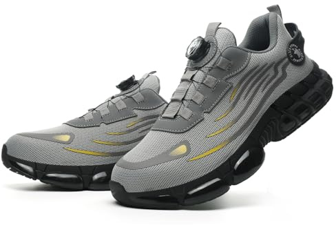 Safety Trainers, Safety Shoes Men Women, Comfortable Lightweight Steel Toe Cap Trainers Work Shoes, Non Slip Work Trainers with Air Cushion