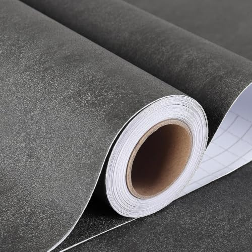 Stickyart Klebefolie Möbel Dunkelgrau Beton Möbelfolie Industrial Optik 90cm x 400cm Selbstklebende Tapete Betongrau Folie Für Möbel Küche Vinyl Wasserfest Wandtapete Selbstklebend Wohnzimmer