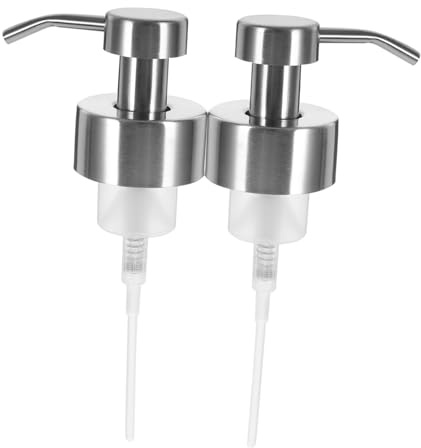 CIYODO Edelstahl Pumpenkopf 44mm Gewindefläche Seifenspender Ersatzpumpe für Lotion und Shampoo Flaschen Rostfrei Wiederverwendbar für Bad und Küche