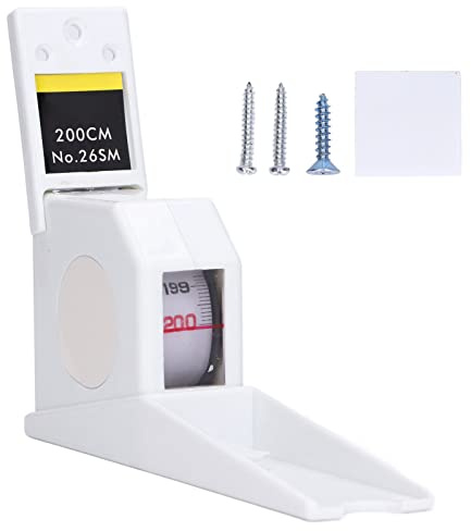 Yuecoom 200cm Metre Déroulant Mécanique Toise Murale urale Toise de Mesure Taille Toise croissance du corps stature altimètre équipement auxiliaire