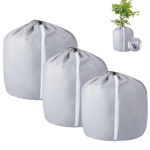 Bolsa de protección de invierno resistente al desgarro para plantas en maceta, diseñada para mantener la temperatura interior mientras protege de los elementos (65 x 70 cm)