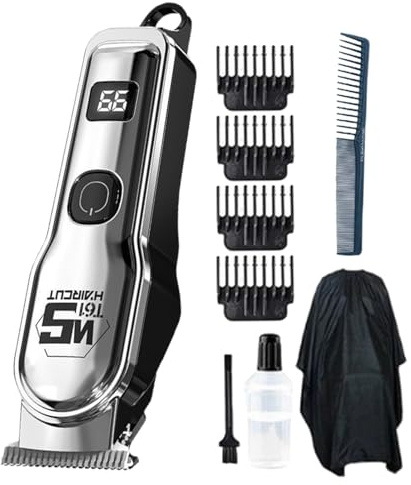 Ahuuen Tondeuse Cheveux | Appareil Électrique de Coupe pour Hommes - Prise Ergonomique Utilisation Quotidienne Précision Style Rasé Maison Voyage Camping Déplacements Pro