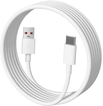 USB C Power Cable 10M Power Extension Cable Type C Charging Cord for Mi 360° Home Smart Camera C301 C400 C500 for CCTV YESKMO eufy USBA to USB C Cord for Security Cameras Continuously Charging White