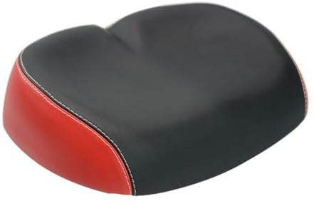 Healifty Selle Vélo Rembourrée Épaisse PU Coussin Siège Respirant Amortissant pour Vélo Montagne Confortable et Léger Compatible VTT Route et Course Noir Rouge