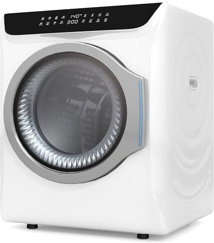 Zynkez 2.8 Cu.Ft Portable Clothes Dryer, 1400W Compact Electric Dryer with Shoe Dryer & Stainless Steel Tub, Front Load Tumble, 5 Modes, Portable Dryers for Laundry, Apartments, Dorms, RVs
