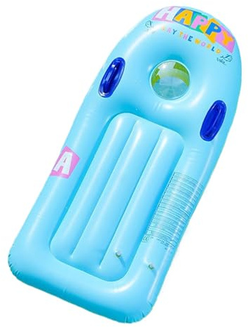 Aufblasbares Schwimmbrett für Kinder, Pool, Bodyboard mit Griffen, langlebig, PVC, für Kinder, Surfboard, Bed Lounge, Matte, 75 x 60 cm, 50 kg Kapazität | für Garten Outdoor Backyard Sunbathing Ri