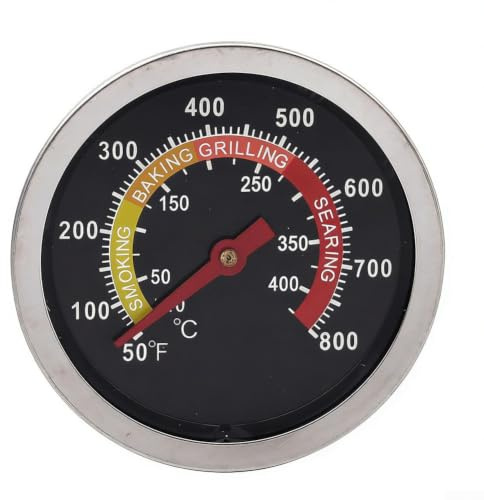 JX-8K-1 Stainless Steel Oven Thermometer Bimetallic Sensor for High Heat Environments Including Grills and Wood Fired Ovens