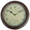Esschert Design Wanduhr, Gartenuhr aus Plastik, rund, ca. 31 cm x 5,1 cm x 31 cm
