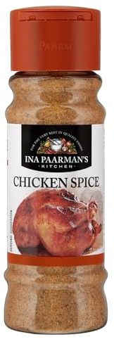 Ina Paarman | Chicken Spice | 200ml | Award Winning | Roasted, ​Fried, Smoked ​or Grilled​ | No MSG | Natural Ingredients | Cooking | Touch of Onion and Garlic | Delicious Flavour | Chicken Spice