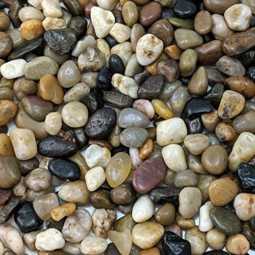 Midwest Hearth Decorative Polished Mixed Pebbles 3/8 Gravel Size - (2-lb Bag)