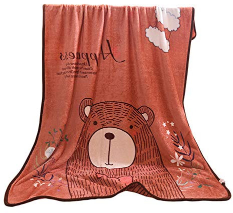 Stillshine. Coperta Bambino per Lettino Neonato Asilo Morbido Copertine Letto Scuola Materna Flanella Coperte Morbide Ragazzi Ragazze Baby Copertina Morbido Carino, Leggero 100x140cm (Marrone Orso)