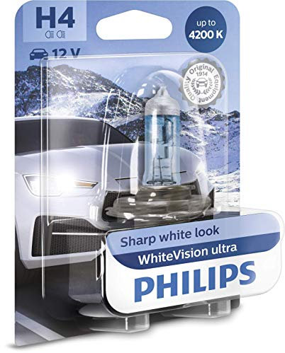 Philips 12342WVUB1 WhiteVision Efecto Xenon H4 Bombilla para Faros Delanteros, 4.200K