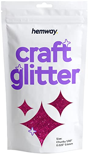 Hemway Craft Glitter 100g 3,5 Unzen Chunky 1/40 0,025 0.6MM (Dark Rose)