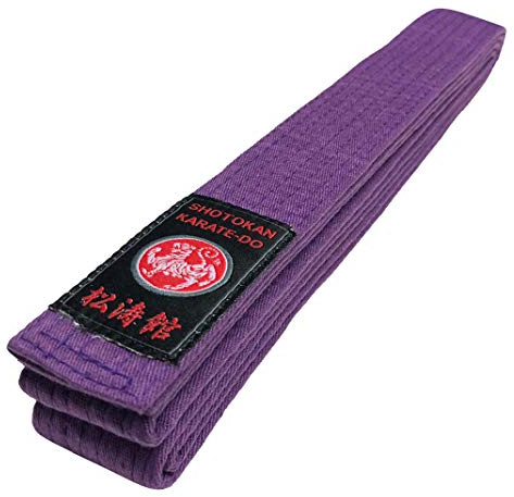 Budodrake Shotokan Karategürtel Silver Edition 100% Cotton violett (240)