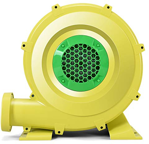 COSTWAY Gonfleur Électrique pour Château Gonflable avec Moteur 450W, Souffleur Électrique Résistant à Haute Température, Pompe Air Electrique de Ventilateur d’Air, Jaune