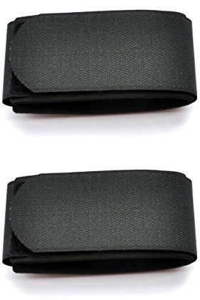 sunmondo 2 x Skibänder - Ski-Kletts - Ski Verbinder zum Schutz von Skiern damit Sie Ihre Ski zusammen binden können in Premium Qualität. (Schwarz)