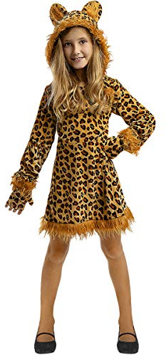 Funidelia | Disfraz de Leopardo para niña Talla 7-9 años Animales, Desierto, Selva - Color: Marrón - Divertidos Disfraces y complementos para Carnaval y Halloween
