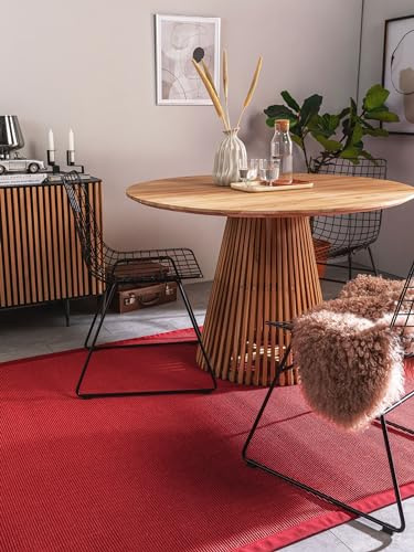 benuta Nest Sisal Naturfaser Teppich Sana - Rot 300x400 cm - Robuster Teppich für Esszimmer & Wohnzimmer - 100% Sisal Naturfaser - Zeitloses Design