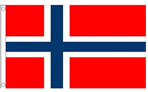 HoveeLuty Norvegia Bandiera Norvegia Norvegia Bandiera Nazionale Banner Poliestere Portatile Metal Gommmet Bandiera Nazionale Bandiera Banner Per Festival Eventi (3 * 5ft)