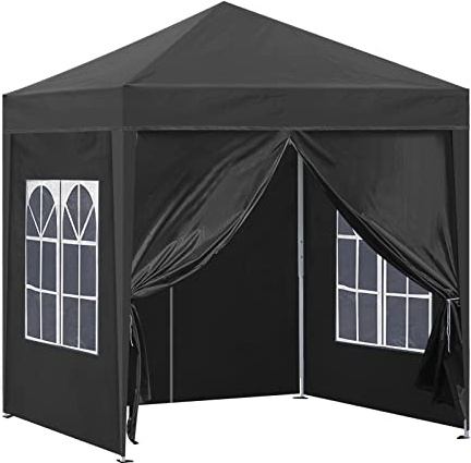 TUKAILAI Faltpavillon 2x2 m Wasserdicht,Pop-up Pavillon mit 4 Seitenteilen | Höheverstellbar,Wasserdicht Stabil Anti-UV 50+, Verdickten Röhren mit Tragetasche für Hochzeiten, Markt