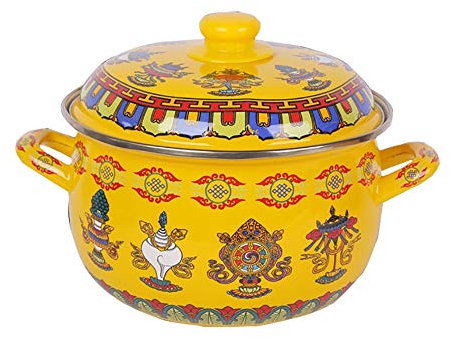 Terrakotta Kochtopf Emaillierte Auflaufschale Binaural Mit Deckel Gelbe Dekoration Tabelle Hartschildbeschichtungssuppe Topf, Induktionskocher Gasherd General (Size : 3.8L)