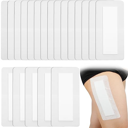 Breathable Knee Replacement Surgery Adhesive Island Wound Dressing Bordered Gauze Large Bandage Patches with Non-Stick Pad for Hip Surgery Abdominal Back Incision 4x8(Pack of 20)