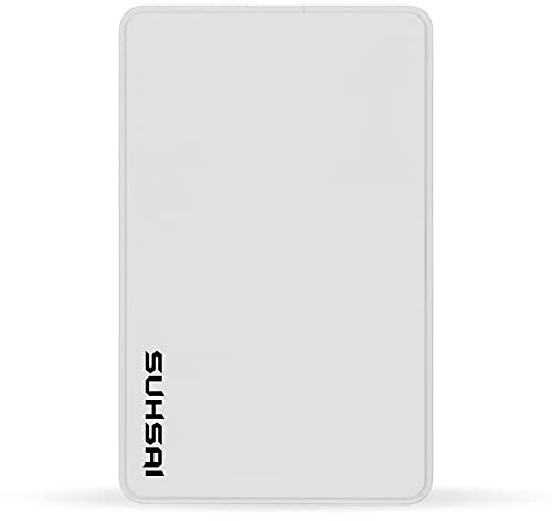 SUHSAI Disque Dur Externe 250 Go, 2,5 Pouces, USB 3.0 pour Le Jeu - Blanc | Disque dur portable ultra-fin pour la sauvegarde et le stockage, compatible avec les consoles de jeux, PC et Mac.