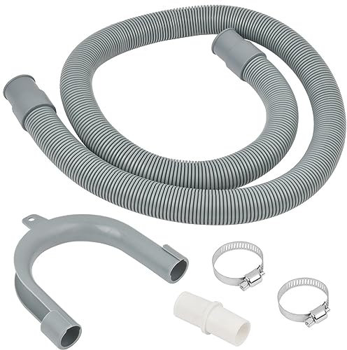 MVQPER 1m Long Drain Hose Extension Pipe Kit for Washing Machine Washer Dryer Dishwasher