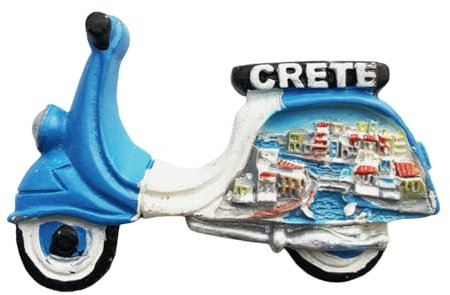 3D-Kühlschrankmagnet Kreta, Griechenland, Reise-Souvenir, Geschenk, Magnetaufkleber, handbemalt, Handwerk