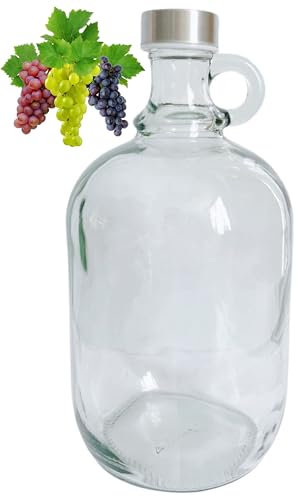 1,5L Flasche mit Schraubverschlüss Weinballon Glasballon Weinflasche| Likörflasche |Essig-Öl Flaschen | Schnapsflasche |Karaffe | Leere Glasflasche Zum Befüllen| Weinballon